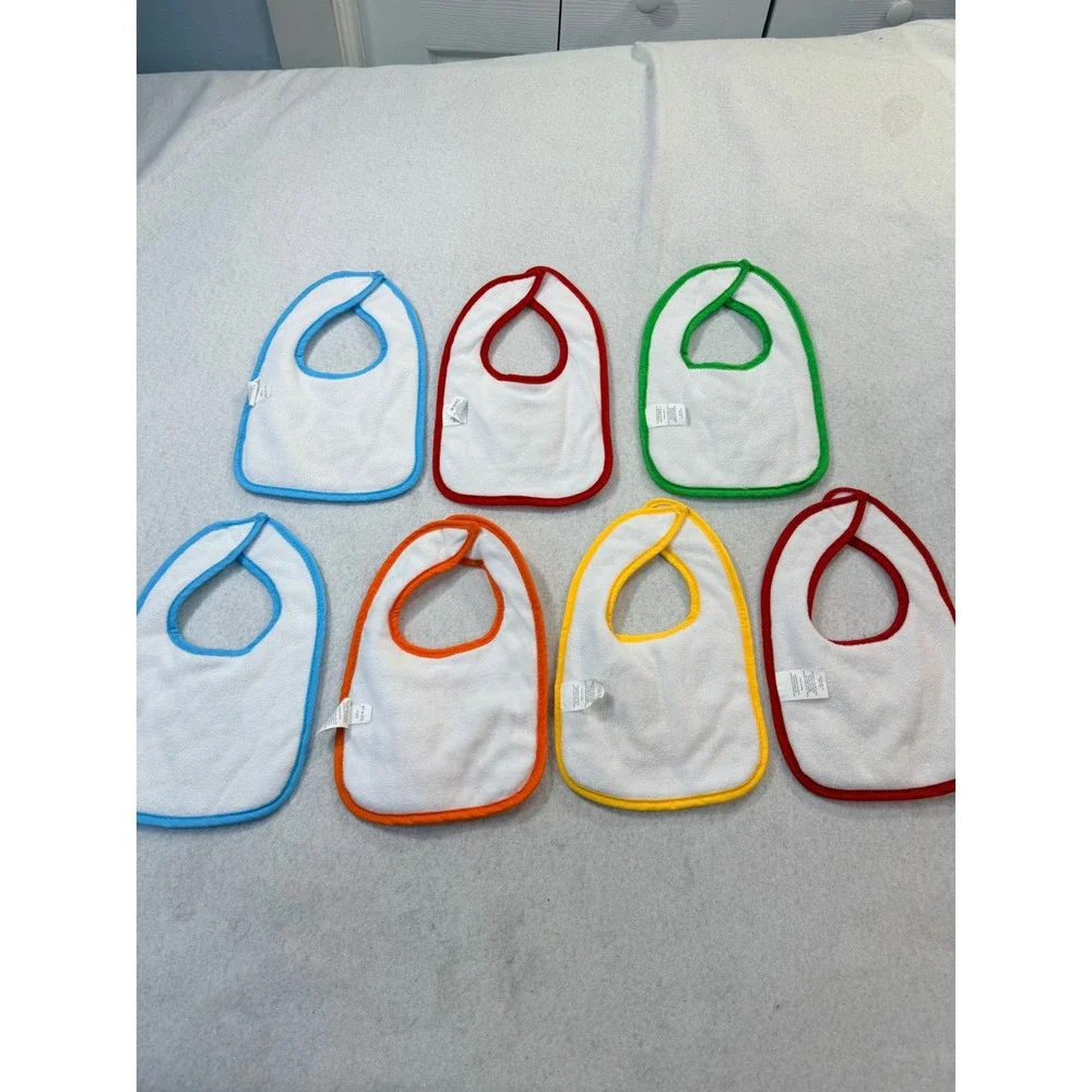 Set of 7 My First Holiday Baby Bibs Christmas Halloween Easter Birthday Unisex